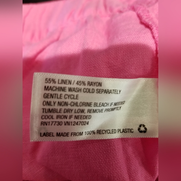 Women's Linen Wrap A-Line Skirt - A New Day Pink L - Picture 7 of 9